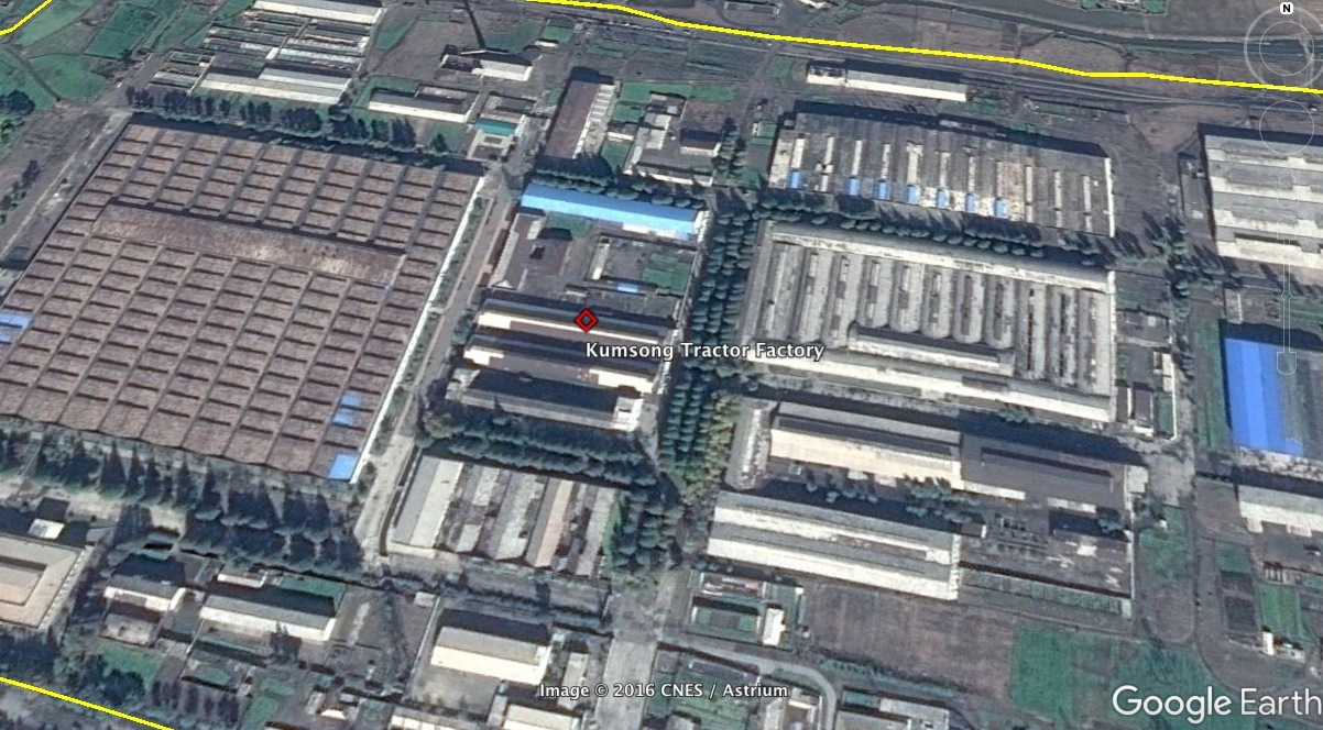 View of the Kumsong Tractor Factory (Photo: Google image).