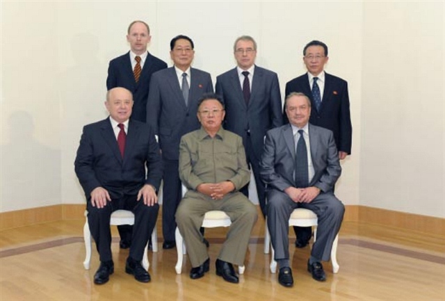 U Tong Chuk (2nd row, 2nd L) in May 2011 (Photo: KCNA).