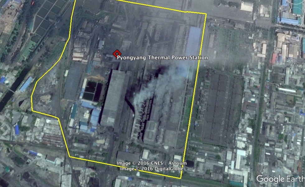 View of the Pyongyang Thermal Power Station (Photo: Google image).